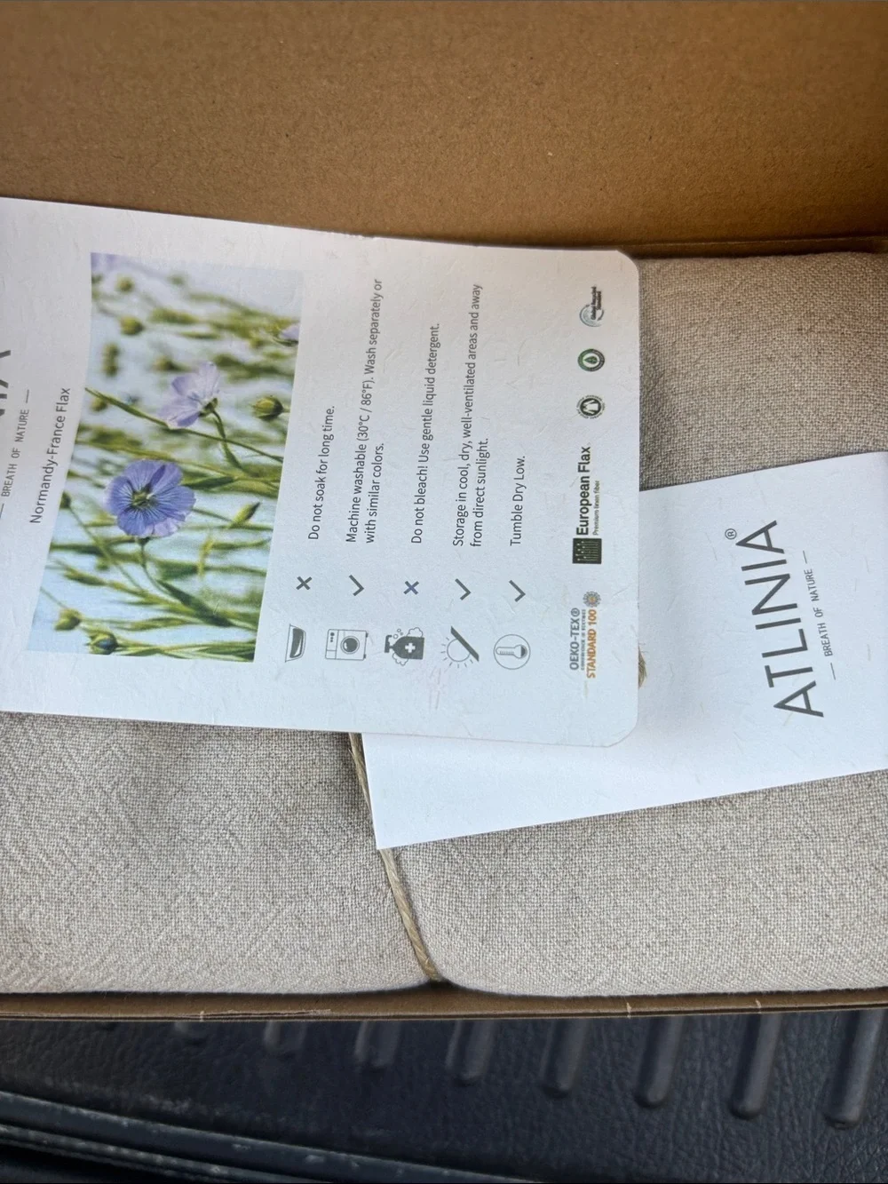 ATLINIA Linen Pillow Cases Standard Size 20